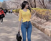 청바지 잘 어울리는 여자